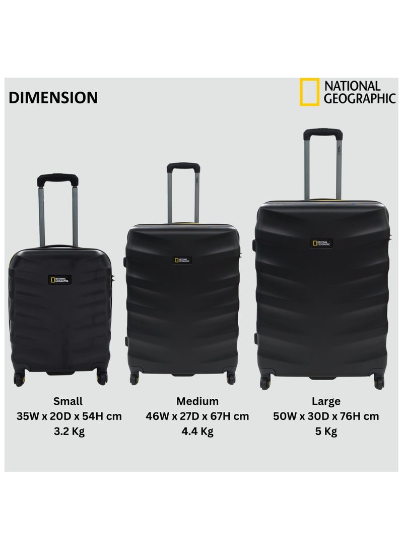 ناشيونال چيوغرافيك حقيبة سفر ناشيونال جيوغرافيك آريت  كبيرة صلبة سوداء، أمتعة سفر متينة وخفيفة الوزن، حقيبة بعجلات مع قفل تركيبي   بوصة - Image 4