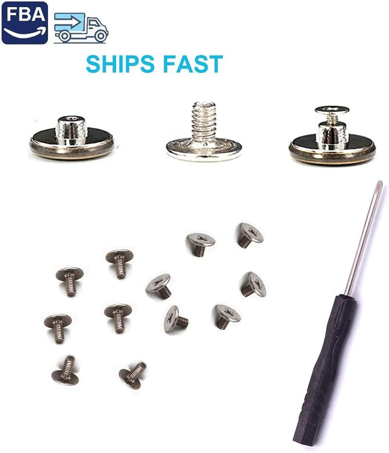 10 metal jeans sewing buttons, 17 mm, seamless, nail-free, removable, replacement threaded repair buttons, rivets and screwdrivers - Image 2