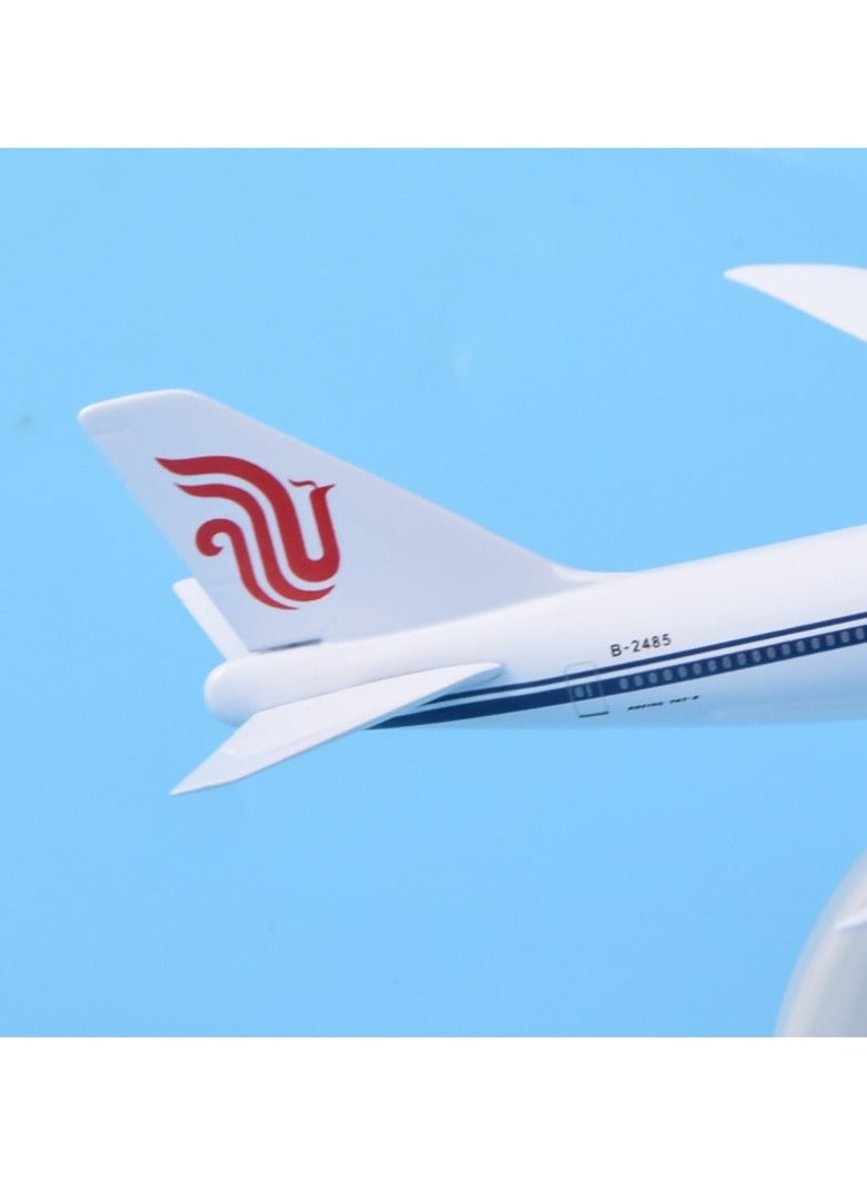 عام نموذج طائرة ركاب محاكاة 20 سم من سبائك الطيران الصيني، نموذج هبوط الطائرة الصينية للتزيين كهدية، طائرة بوينغ 747-400 - Image 4