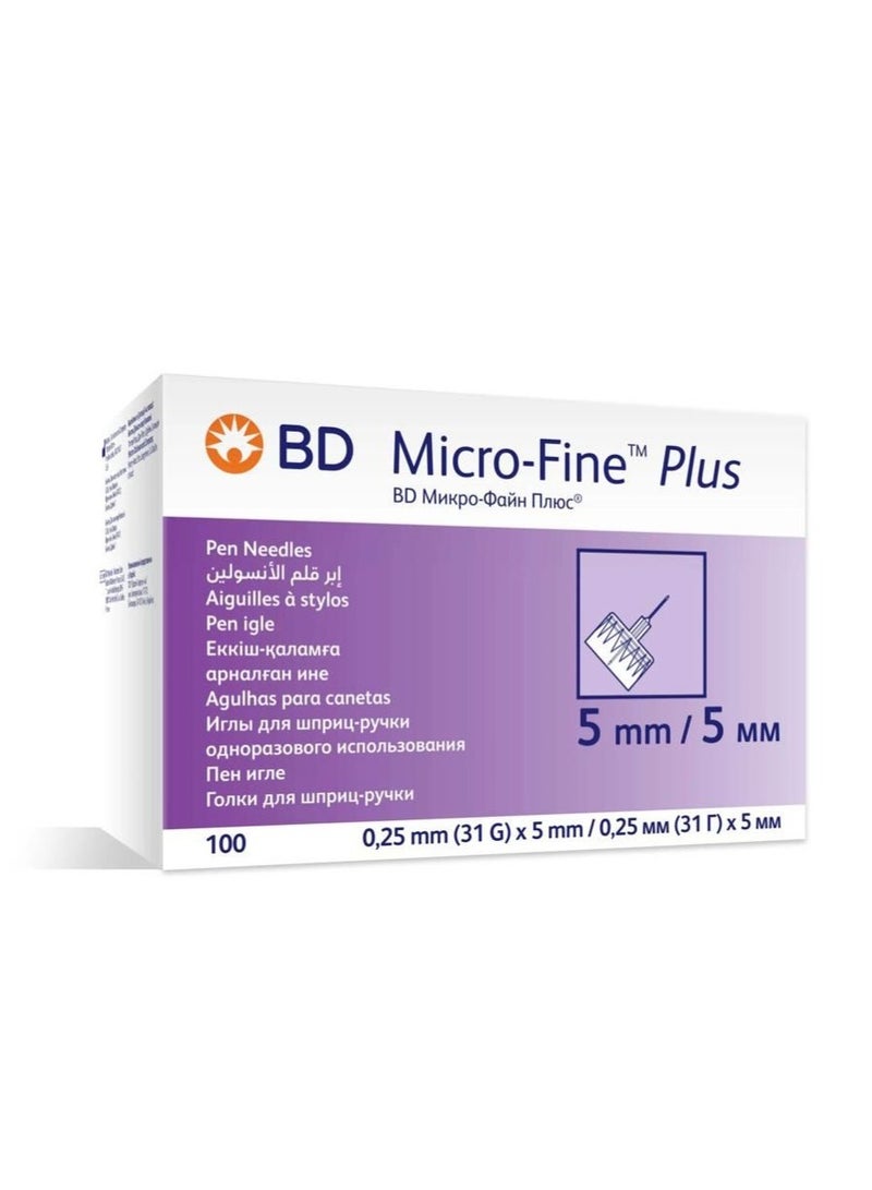 BD Micro-Fine Micro Fine 5mm Insulin Pen Needles 31G (Box of 100 Pieces)