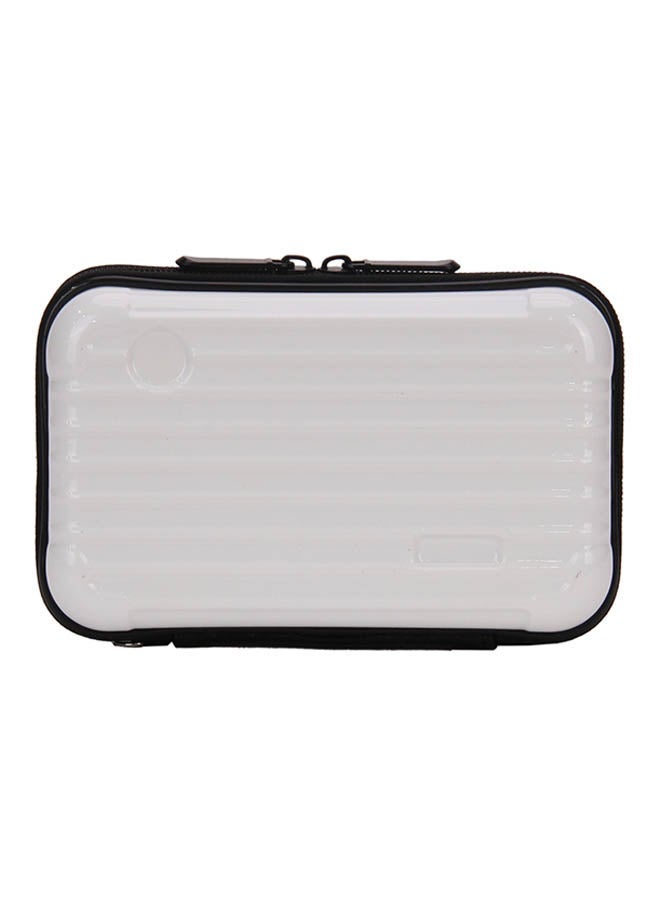 NIBEMINENT Plastic Zip Closure Makeup Bag White - Image 1
