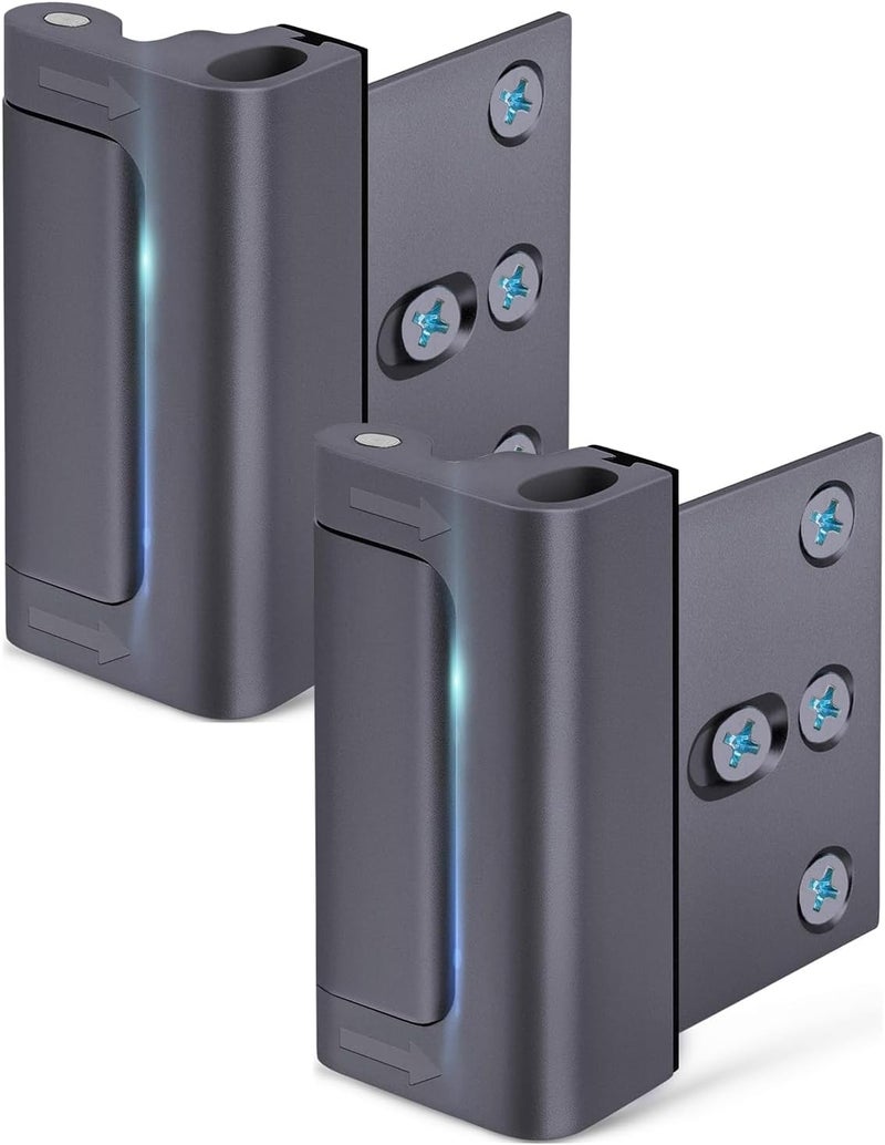Ever Plus Home Security Door Reinforcement Lock: Metal Door Locks for Front Door Locks for Kids Safety Withstand 800 lbs Child Proof Door Latch for Top Inside Deadbolt Lock Home Defender Guard Flip Extra Lock - Image 1