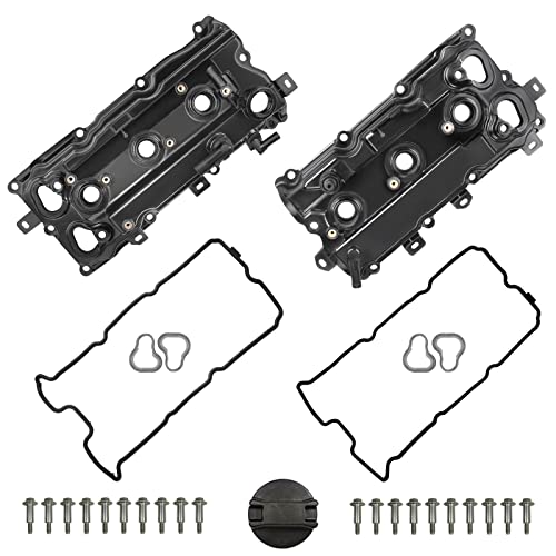 MITZONE MITZOEN Valve Covers with Gasket & Bolts Compatible with 2014-2018 Nissan Altima 2009-2020 Nissan Maxima Pathfinder Murano Infiniti QX60 V6 3.5L Replace # 13264-9N00A 13264-9N00B - Image 1