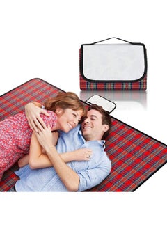 MOMENT Foldable 147X177Cm Outdoor & Picnic Blanket Extra Large Sand Proof And Waterproof Portable Beach Mat For Camping Hiking Festivals Multicolor  - Image 1