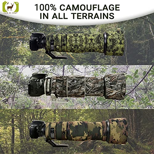 CAMOCOAT Lens Cover SP 150-600mm F/5-6.3 Di VC USD G2 | Water Resistant & All Terrain Protection | Mottled Wood-Green - Image 3