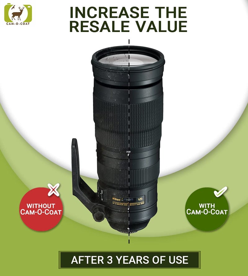 CAMOCOAT Lens Cover SP 150-600mm F/5-6.3 Di VC USD G2 | Water Resistant & All Terrain Protection | Mottled Wood-Green - Image 4