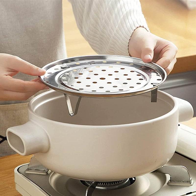 Round Stainless Steamer Rack, 3 Pack Diameter Canner Steaming Rack Stand Cooking Ware Food Vegetable Steam Basket Tray Insert for  Cooker Pot Wok, steamed pan, 7/7.87/8.5 inch - Image 5