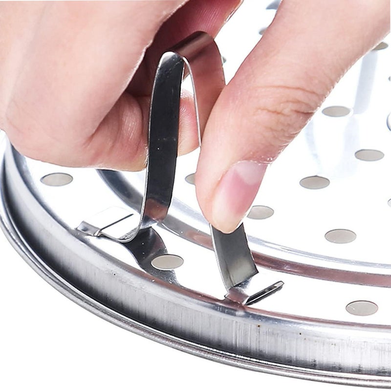 Round Stainless Steamer Rack, 3 Pack Diameter Canner Steaming Rack Stand Cooking Ware Food Vegetable Steam Basket Tray Insert for  Cooker Pot Wok, steamed pan, 7/7.87/8.5 inch - Image 4