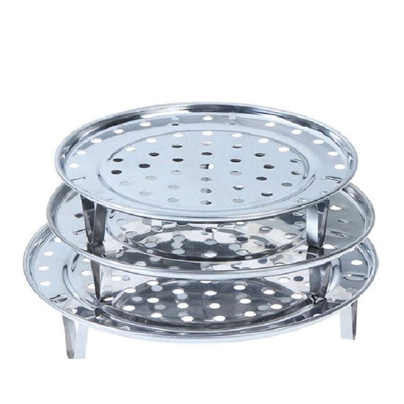 Round Stainless Steamer Rack, 3 Pack Diameter Canner Steaming Rack Stand Cooking Ware Food Vegetable Steam Basket Tray Insert for  Cooker Pot Wok, steamed pan, 7/7.87/8.5 inch - Image 1