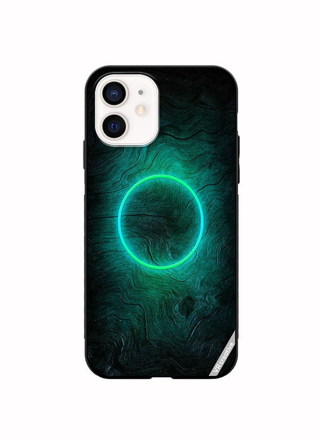 VR CREATIVE Protective Case Cover For Apple iPhone 12 mini Green Light Design Multicolour - Image 1