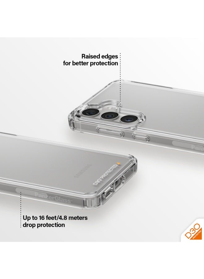 PanzerGlass غطاء صلب PanzerGlass مع D3O لهاتف Samsung Galaxy S24 | حماية من الصدمات والسقوط، مع طلاء مضاد للخدوش ومضاد للاصفرار، نحيف وخفيف الوزن، متوافق مع الشحن اللاسلكي - شفاف - Image 5