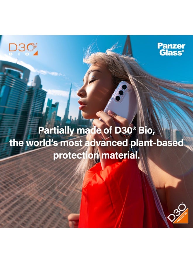 PanzerGlass غطاء صلب PanzerGlass مع D3O لهاتف Samsung Galaxy S24 | حماية من الصدمات والسقوط، مع طلاء مضاد للخدوش ومضاد للاصفرار، نحيف وخفيف الوزن، متوافق مع الشحن اللاسلكي - شفاف - Image 3