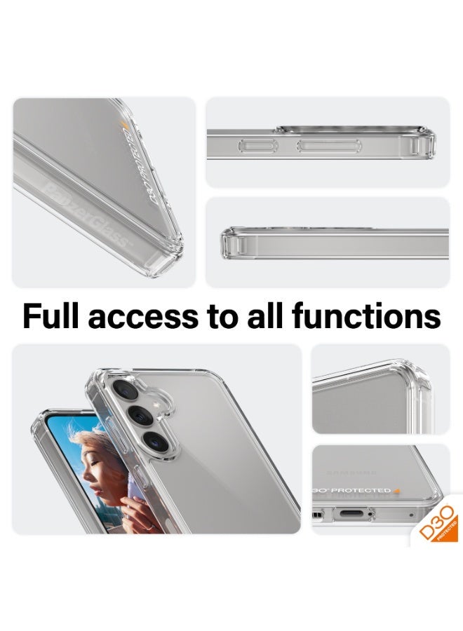 PanzerGlass غطاء صلب PanzerGlass مع D3O لهاتف Samsung Galaxy S24 | حماية من الصدمات والسقوط، مع طلاء مضاد للخدوش ومضاد للاصفرار، نحيف وخفيف الوزن، متوافق مع الشحن اللاسلكي - شفاف - Image 4
