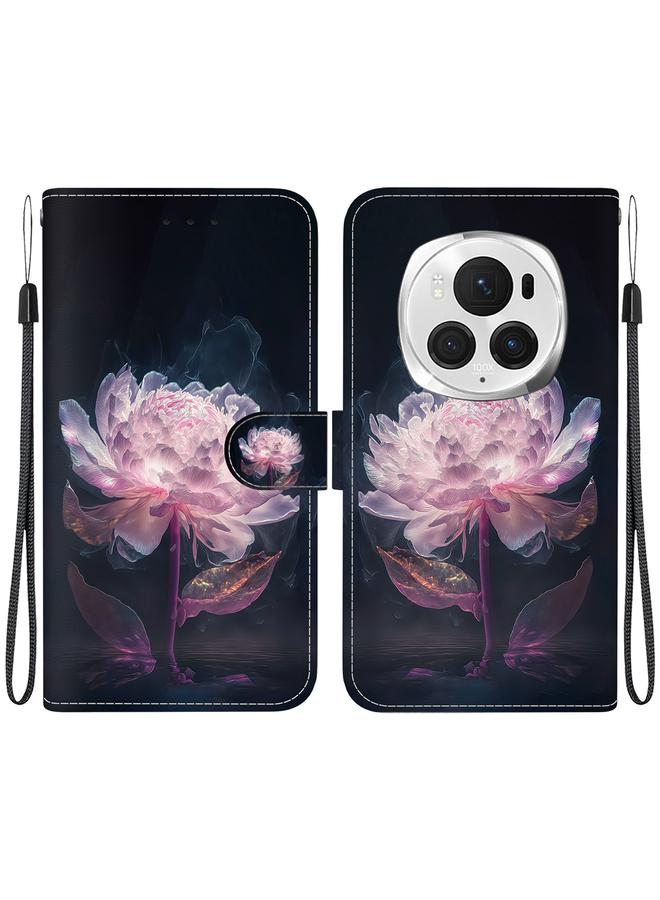Green Tiger Case For Honor Magic6 Pro Crystal Texture Colored Drawing Leather Phone Case - Image 1