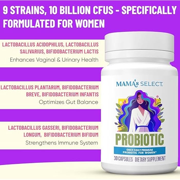 Mama's Select Prenatal Probiotics for Pregnant Women – Pregnancy, Postnatal & Postpartum Support – Aids Lactation, Breastfeeding, Digestion, Morning Sickness, Baby Microbiome – 30 Capsules - Image 4