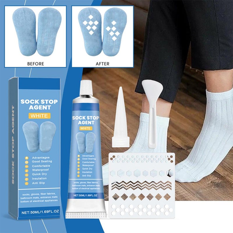 Jue-Fish Sock Anti-Slip Gel Set - Everyday Stockings, Shoe Heel Silicone Anti-Slip and Waterproof Gel Set - Image 4