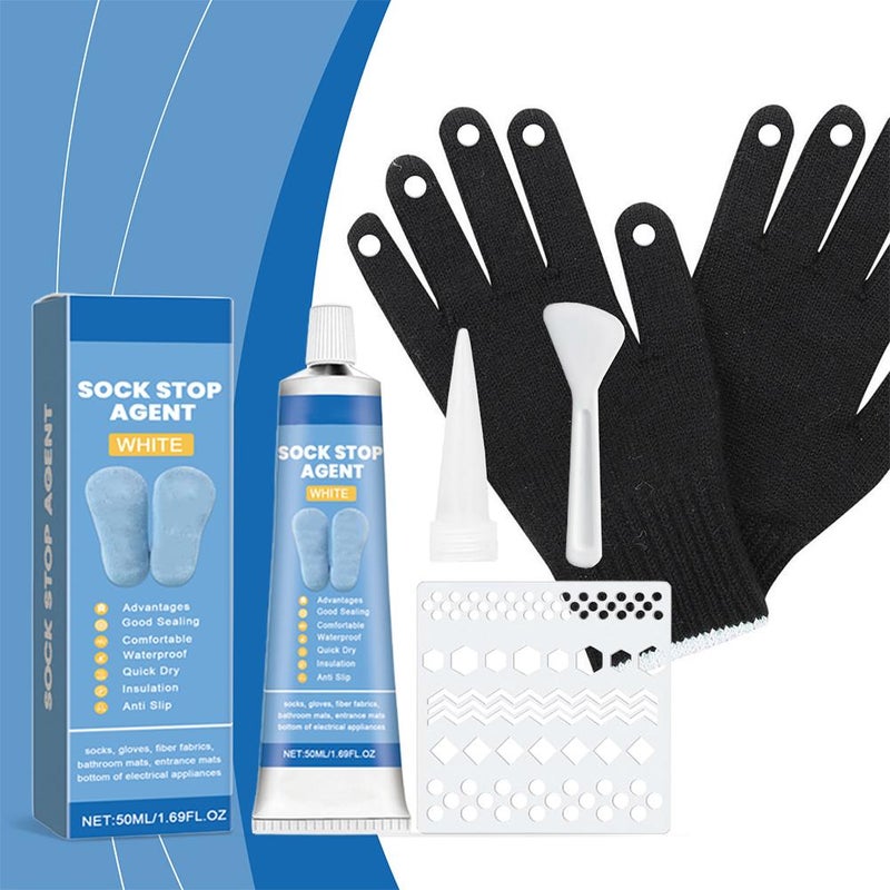Jue-Fish Sock Anti-Slip Gel Set - Everyday Stockings, Shoe Heel Silicone Anti-Slip and Waterproof Gel Set - Image 3