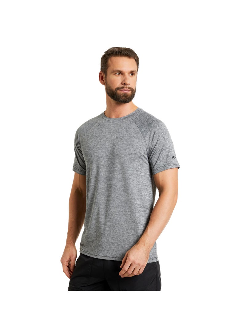 Outventure Men’s Dark Grey T-Shirt – Lightweight, Breathable Fabric, Classic Fit, Soft & Comfortable for Outdoor & Casual Wear - Image 1