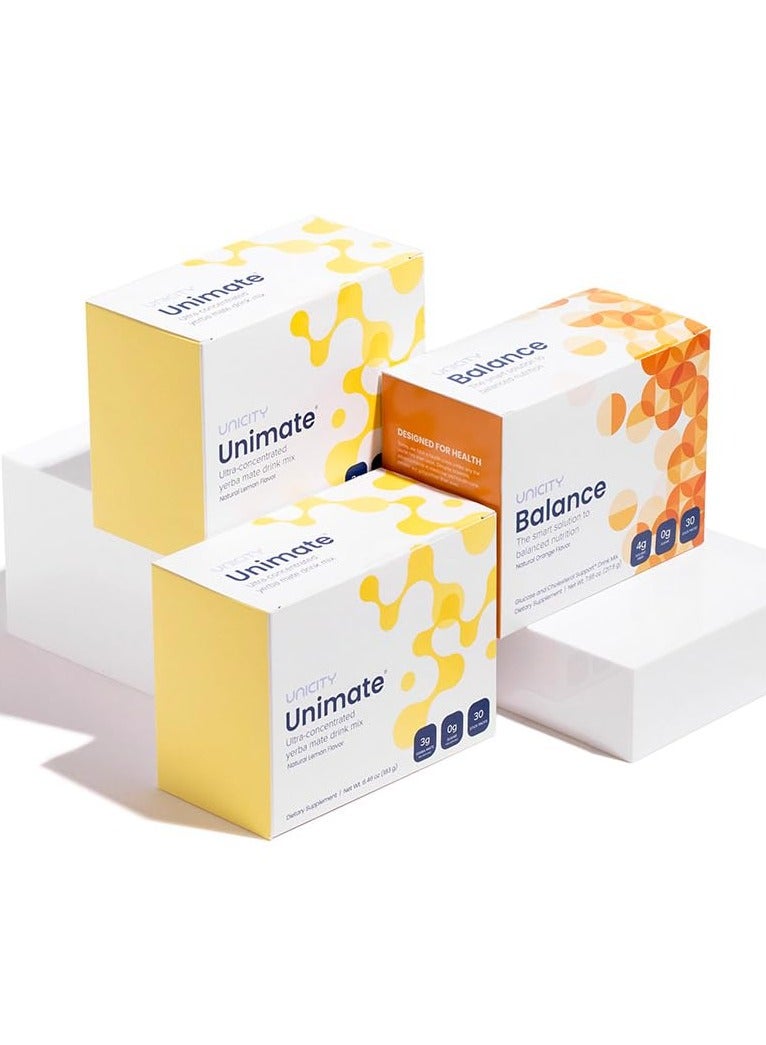 UNICITY Feel Great System, Natural Orange Balance and Natural Lemon Unimate