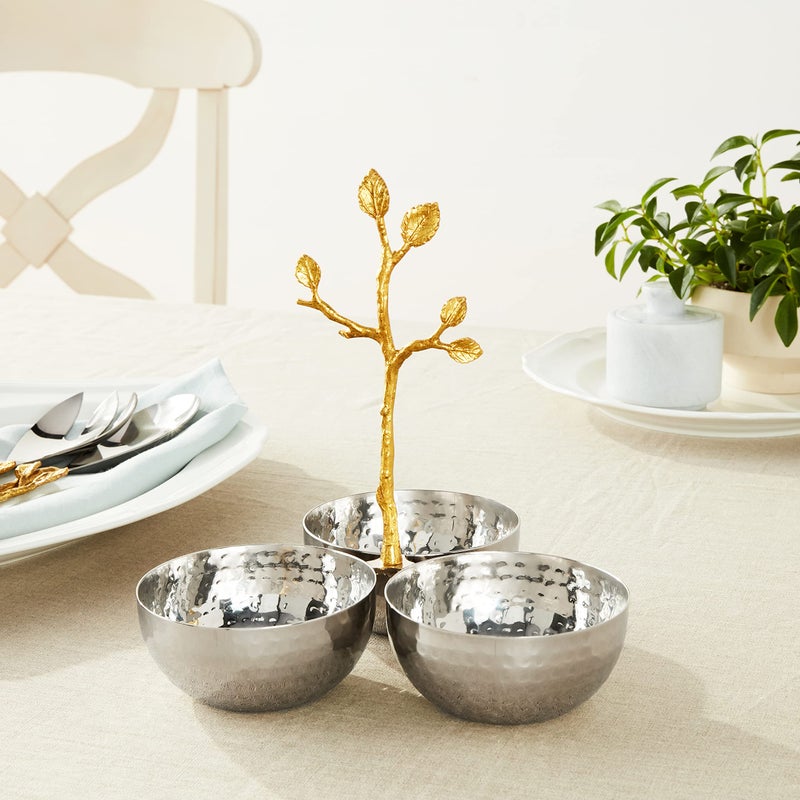 إليجانس سلطانية للتقديم بثلاثة أجزاء مصنوعة من الستانلس ستيل - Image 2