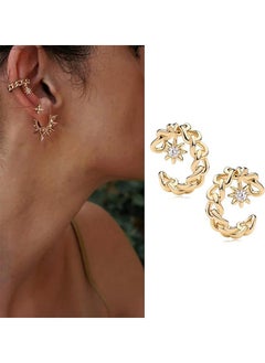 Mevecco Women Ear Cuff Earring Gold Non Pierced Ear Cartilage Clip on Wrap Hoop 14K Gold Filled Tiny Boho Beach Simple Minimalist Delicate Handmade Hypoallergenic Jewelry Gift-Sold as Single/Pair  - Image 3