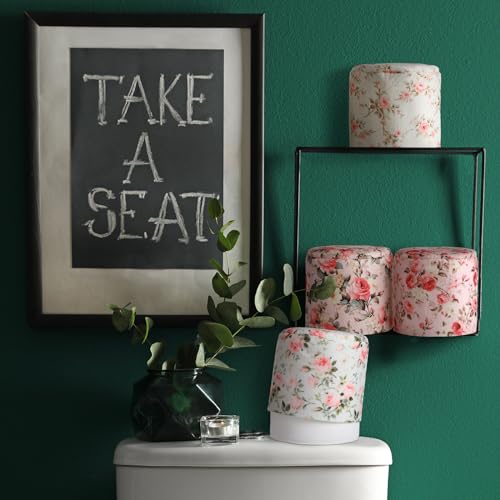 Hoolerry 6 Pcs Decorative Toilet Paper Roll Cover Fit regular Roll Within 4.3 x 5.1'' Reusable Felt Fabric Toilet Tissue Holder Tissue Paper Cover Wrap for women Bathroom Decor Hotel Gift(Rose) - Image 4