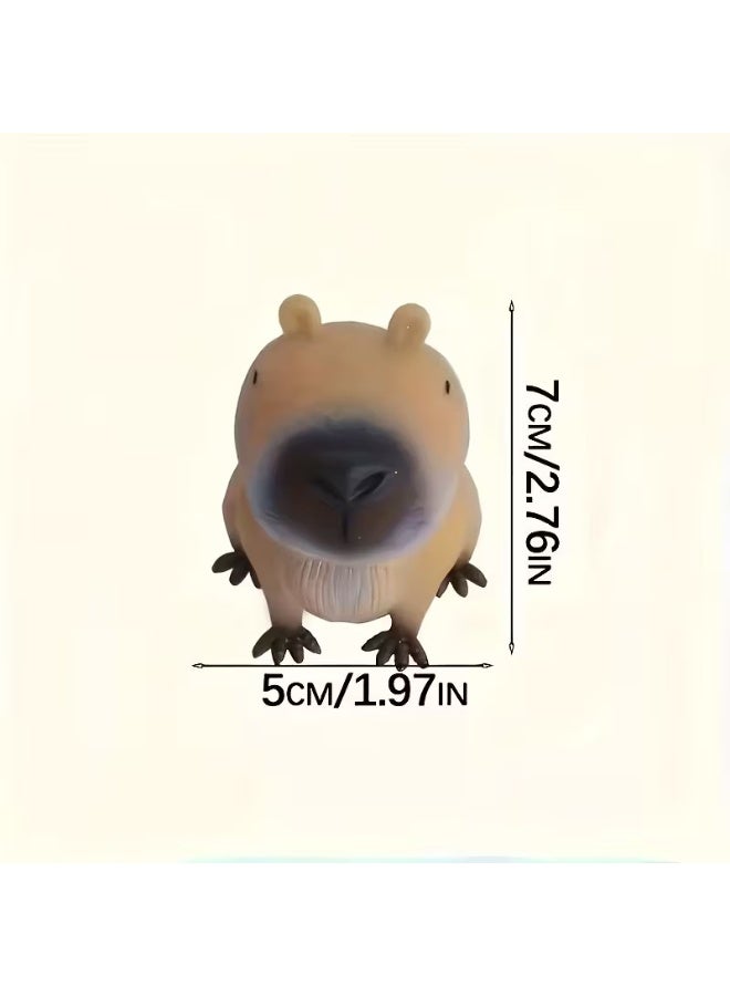 Goolsky 1pc Capybara Toy - Quick Bounce, Durable Rubber, Unique Animal Cute, Perfect for Party Gifts and Holiday Presents, Creative Novelty Squeeze - Image 5