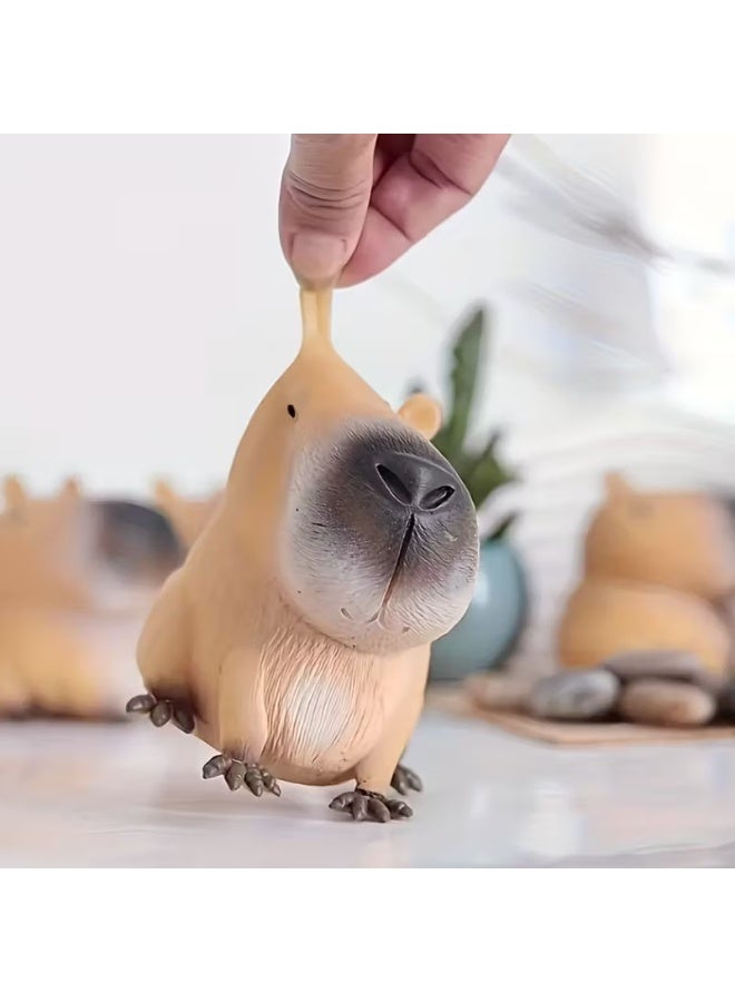 Goolsky 1pc Capybara Toy - Quick Bounce, Durable Rubber, Unique Animal Cute, Perfect for Party Gifts and Holiday Presents, Creative Novelty Squeeze - Image 1