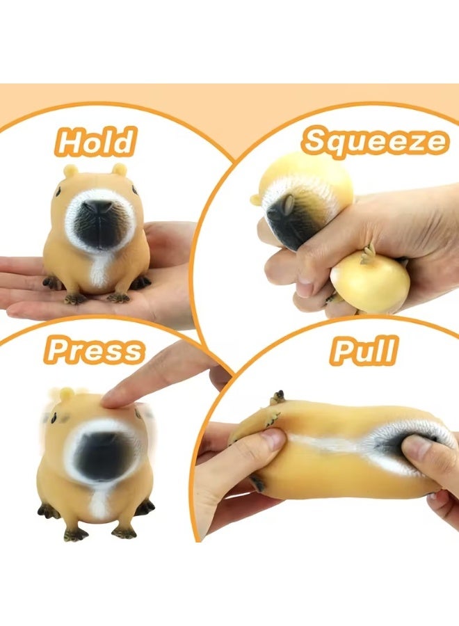 Goolsky 1pc Capybara Toy - Quick Bounce, Durable Rubber, Unique Animal Cute, Perfect for Party Gifts and Holiday Presents, Creative Novelty Squeeze - Image 4