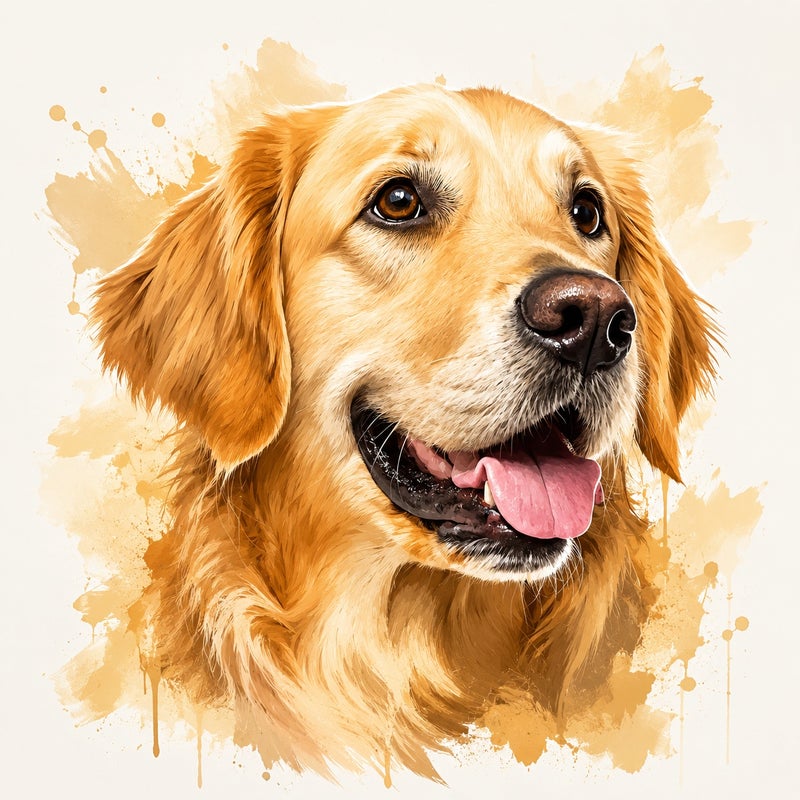 Golden Retriever Print Decorative Throw Pillow Cover Soft Square Cushion Cover for Sofa Bed Living Room - Image 1