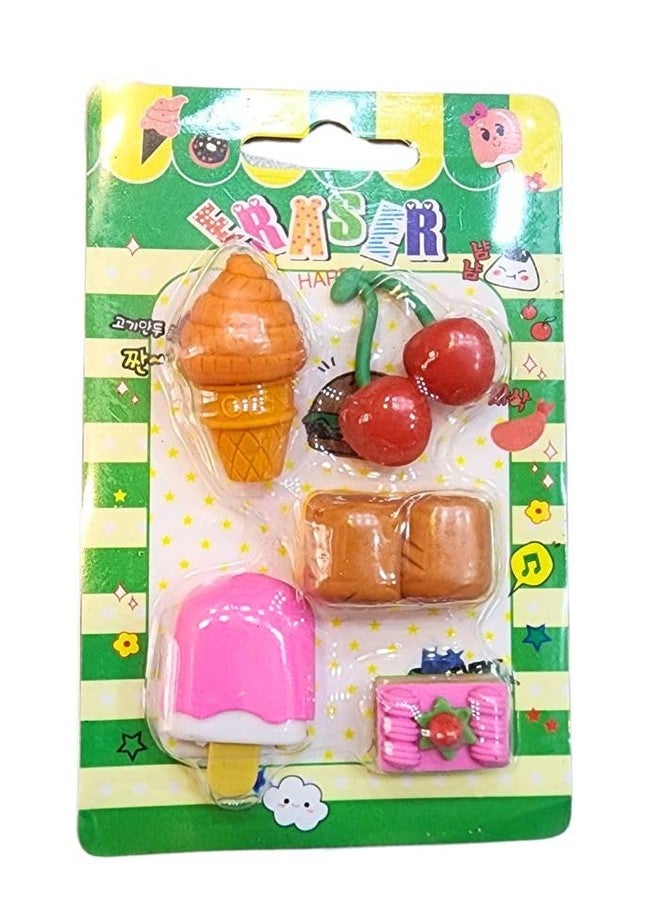 Pack of 6 Bakery Candy Erasers Set |Toy erasers|Candy Theme |Return Gifts for Kids|Party Favors|Total 6 Packs - Image 3