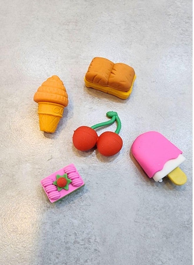 Pack of 6 Bakery Candy Erasers Set |Toy erasers|Candy Theme |Return Gifts for Kids|Party Favors|Total 6 Packs - Image 2
