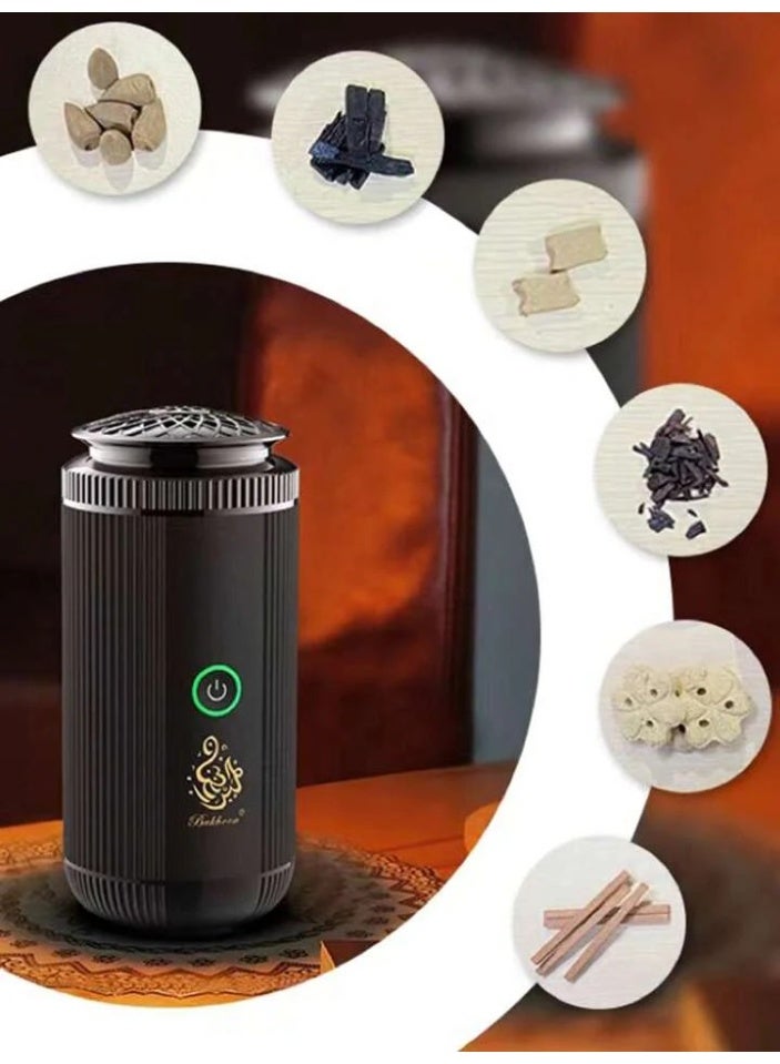 مبخرة إلكترونية محمولة - مبخرة بخور وعود قابلة لإعادة الشحن عبر منفذ USB، موزع روائح صغير الحجم للمنزل والسيارة والمكتب - Image 4