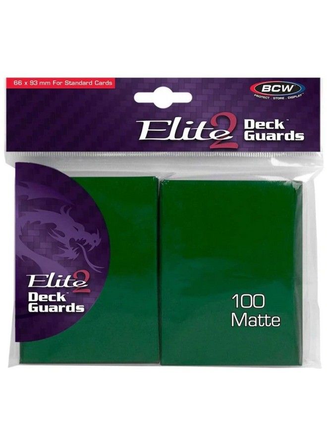 BCW Elite 2 Matte Card Sleeves Green (100) - Image 1
