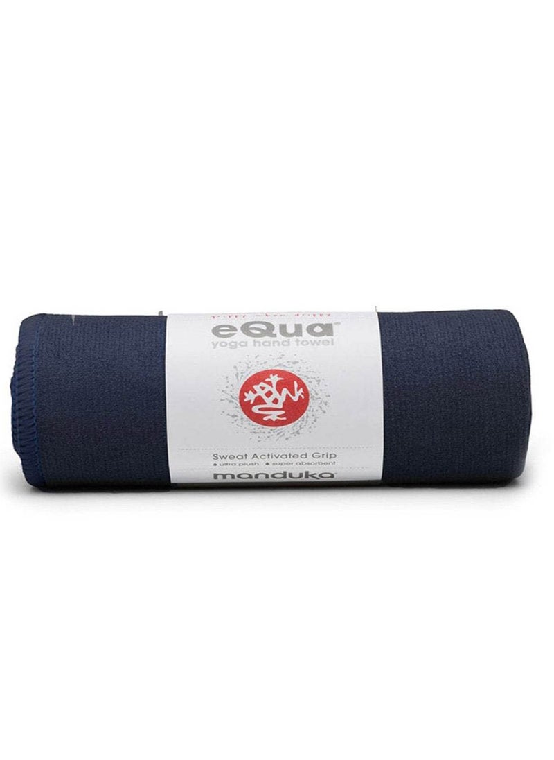 Manduka EQUA YOGA HAND TOWEL MIDNIGHT 16 INCH  - Image 1