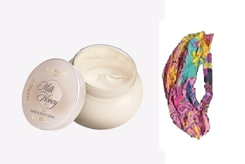 oriflame sweden milk & honey gold amber elegance hand & body cream 250 ml and stylish hair/head band - Image 3