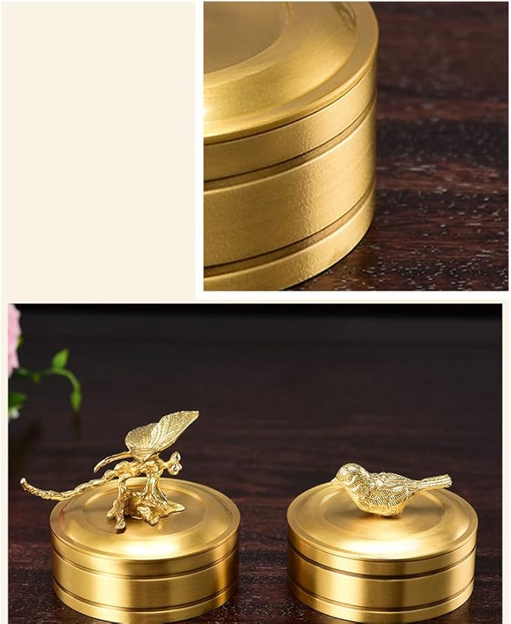 علبة سجائر سيارة نحاسية على شكل يعسوب مع غطاء صندوق تخزين مجوهرات زينة منزلية لسطح المكتب - Image 4