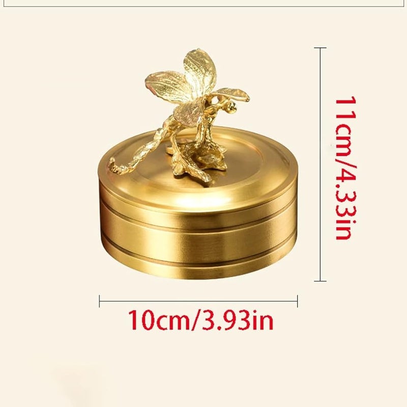 علبة سجائر سيارة نحاسية على شكل يعسوب مع غطاء صندوق تخزين مجوهرات زينة منزلية لسطح المكتب - Image 3