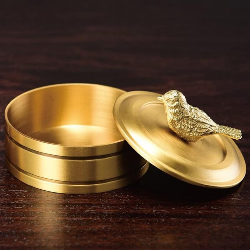 علبة سجائر سيارة نحاسية على شكل يعسوب مع غطاء صندوق تخزين مجوهرات زينة منزلية لسطح المكتب - Image 5