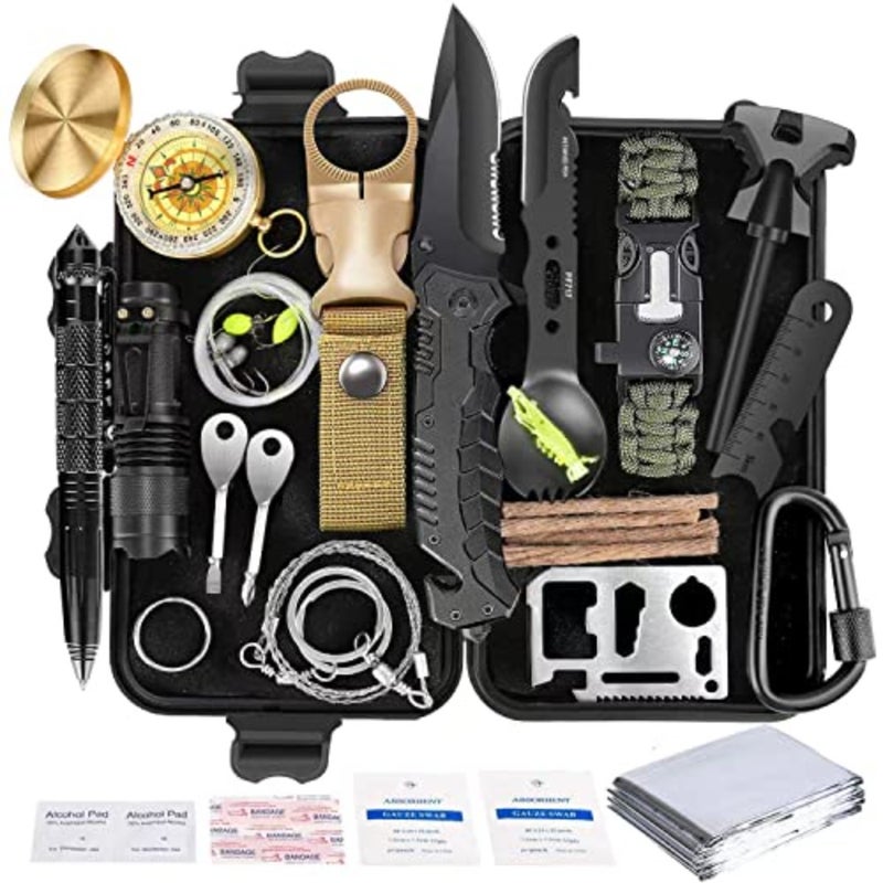 Survival Kit 35 in 1, First Aid Kit, Survival Gear, Christmas Birthday Gifts for Men Boyfriend Him Husband Camping, Hiking, Hunting, Fishing1 - Image 1