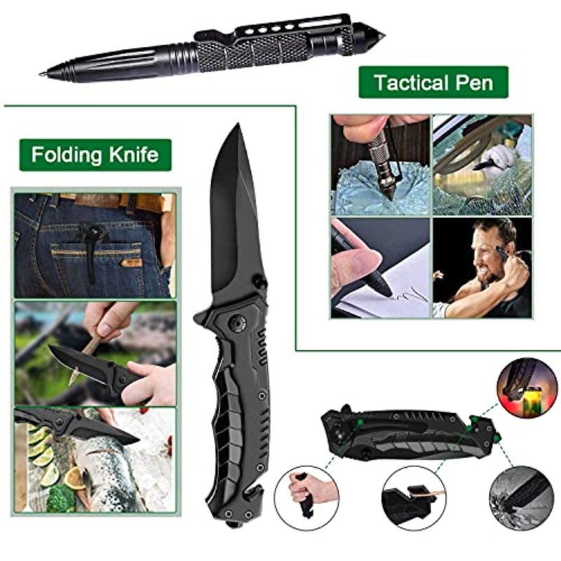 Survival Kit 35 in 1, First Aid Kit, Survival Gear, Christmas Birthday Gifts for Men Boyfriend Him Husband Camping, Hiking, Hunting, Fishing1 - Image 4