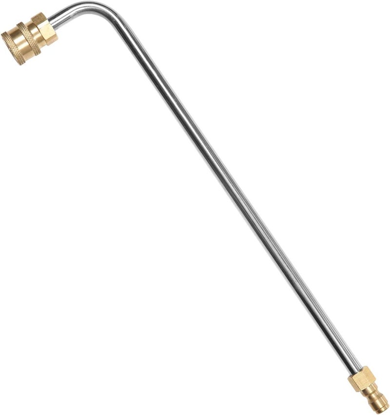 Sooprinse Washer Gutter Cleaner Attachment,Pressure Washer Gutter Rod for Lance/Wand 1/4 Inch Quick Connect,90 Degrees Curved Rod (14 inch) - Image 1