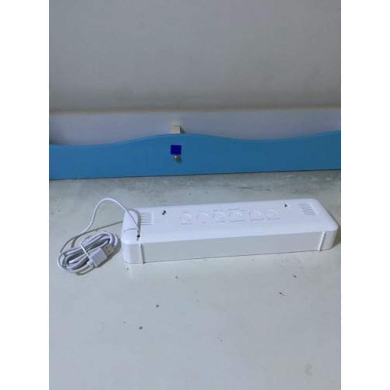 ساعة رقمية كبيره عرض LED ساعة منبه رقمية قابلة لإعادة الشحن مع تشغيل صوتي مؤقت عرض التاريخ ودرجة الحرارة ساعات حائط رقمية لغرفة المعيشة المطبخ المكتب لون أبيض - Image 5