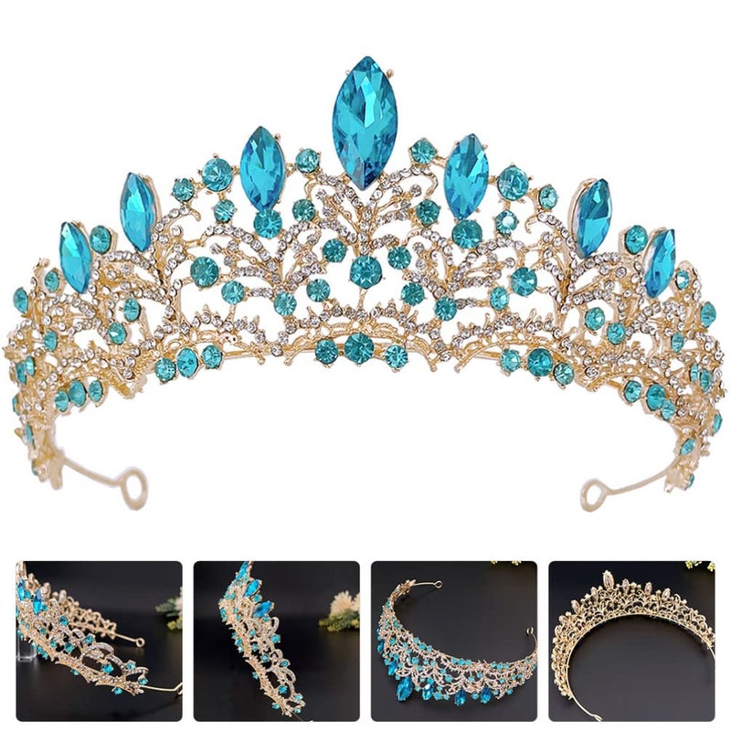 cheekyglo Vintage Crown Bridal Crown Birthday Party Headband Queen Crown Rhinestone Wedding Crowns and Tiaras for Women - Image 4
