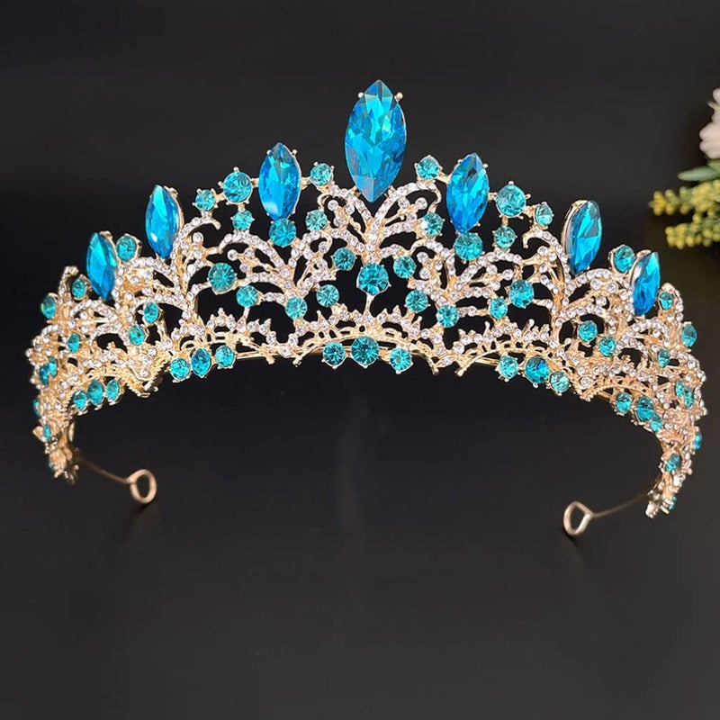 cheekyglo Vintage Crown Bridal Crown Birthday Party Headband Queen Crown Rhinestone Wedding Crowns and Tiaras for Women - Image 3