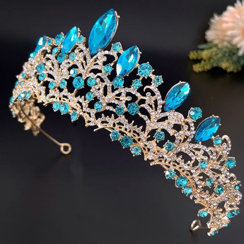 cheekyglo Vintage Crown Bridal Crown Birthday Party Headband Queen Crown Rhinestone Wedding Crowns and Tiaras for Women - Image 5