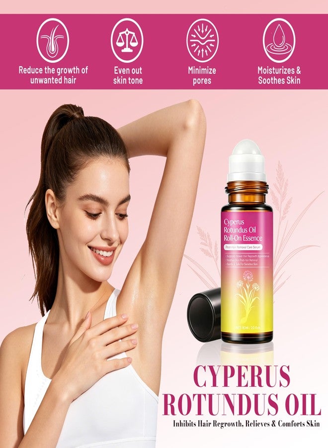 MUREND Natural Cyperus Rotundus Oil for Hair removal 60ml, Hair Removal Oil for Slow Body Hair Growth, Reduces Unwanted Hair Growth for Women & Men, Soothes Skin & Minimizes Pores for All Skin Types - Image 2