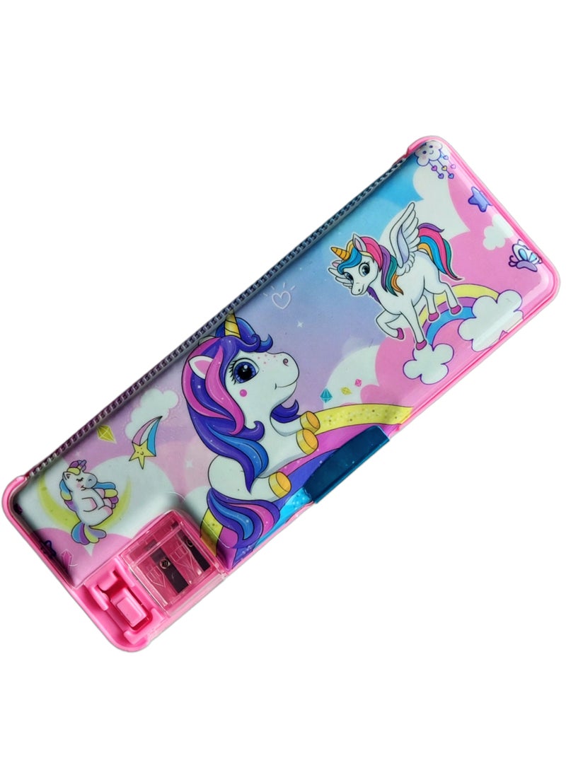 GoodBuy - Unicorn Disney multipurpose magnetic kids pencil case with sharpner - Image 1