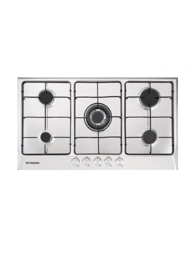 Fresh 5-Burner Gas Hob, 90cm, Stainless Steel Enamel Holders - 500019800
