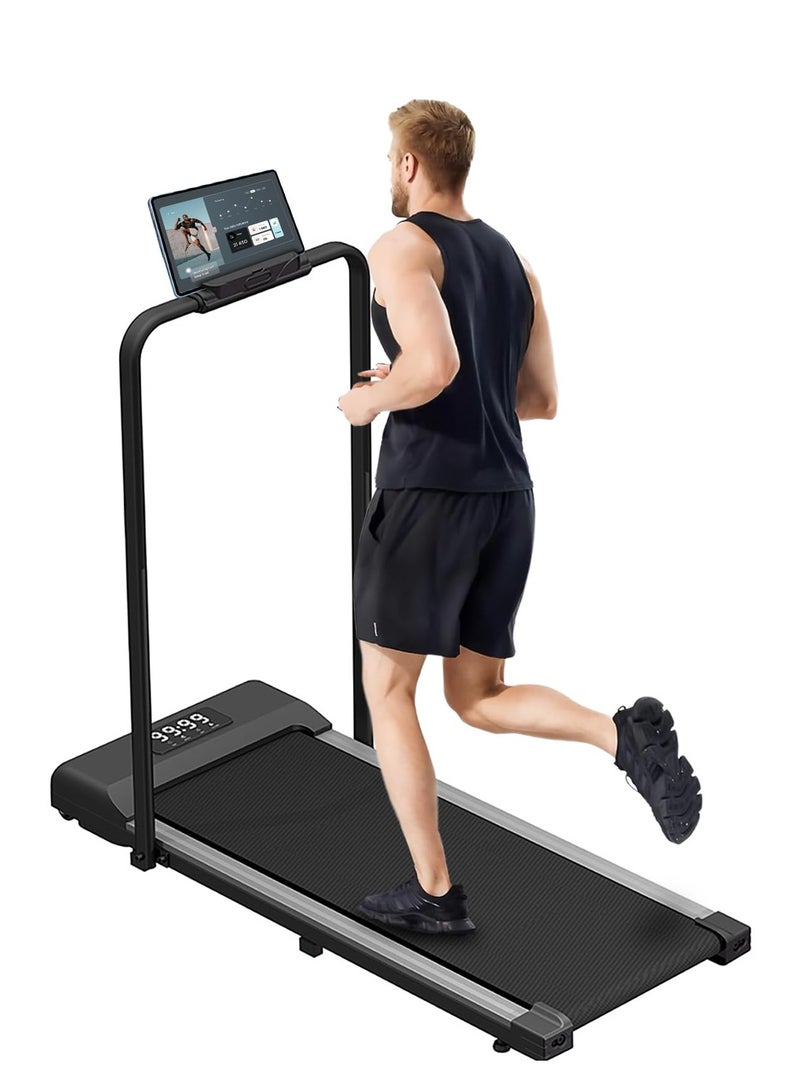 RUIYADA 2 in 1 Walking Pad, Foldable Treadmills with Handle Bar, 2.5HP Portable Folding Treadmill with Remote Control, Under Desk for Home Office, Small Treadmill - Image 1